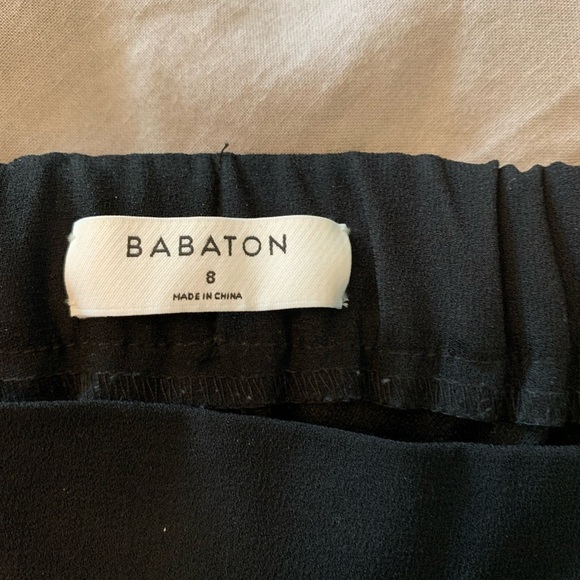 -Babaton Conan Pants black with white stripe size 8 - Picture 7 of 11